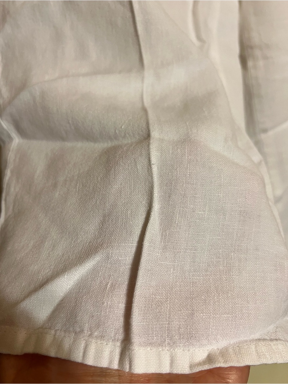 Flax White 100% Linen Pull On Wide Leg High Rise Flood Lagenlook Pants Small - Picture 3 of 5